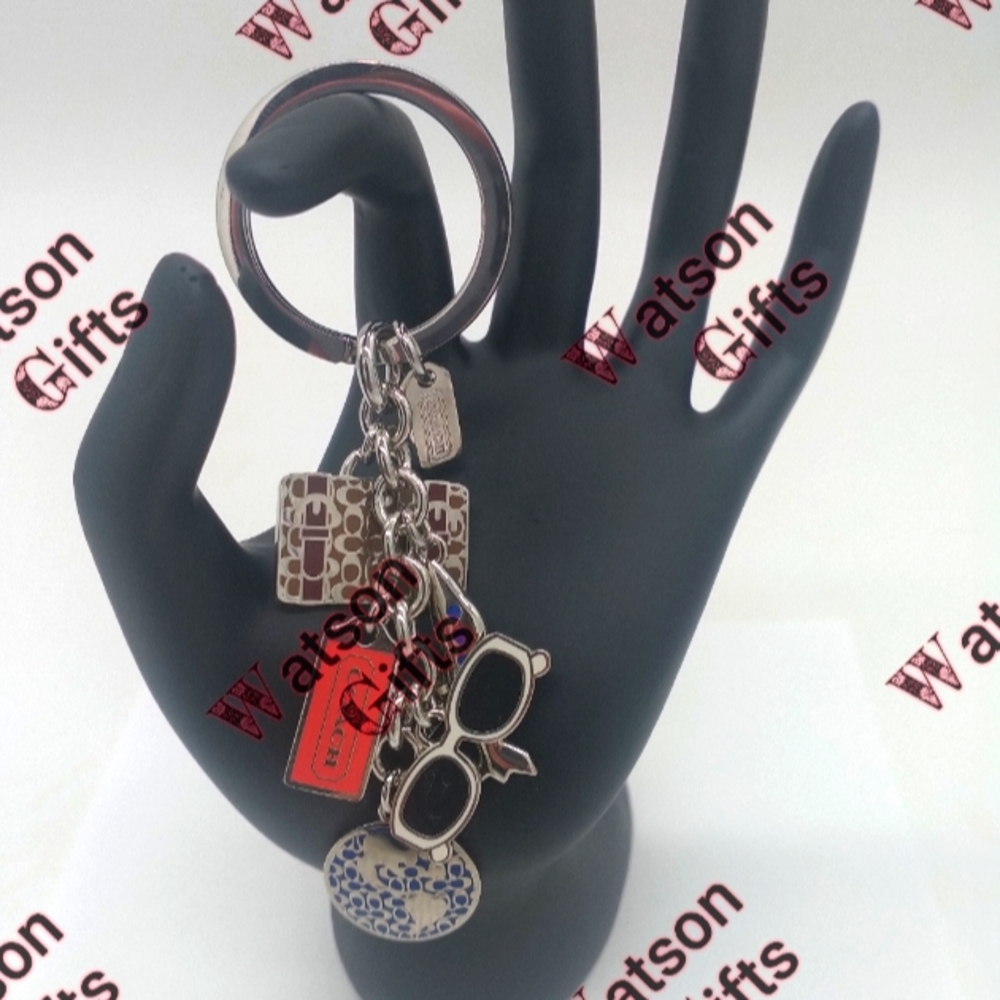 NWOT Rare Authentic Coach Airplane Sunglasses World Handbag Key Chain Fob Firm $ - Picture 1 of 3